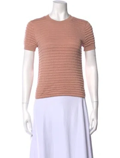 Pre-owned Frame Crew Neck Short Sleeve T-shirt In Pink