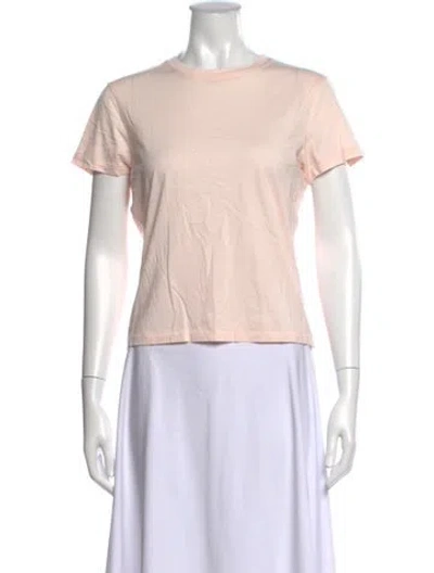 Pre-owned Frame Crew Neck Short Sleeve T-shirt In Pink
