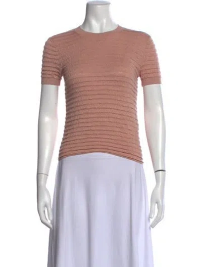 Pre-owned Frame Crew Neck Short Sleeve T-shirt In Pink