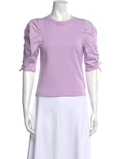 Pre-owned Frame Crew Neck Short Sleeve T-shirt In Purple