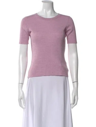 Pre-owned Frame Crew Neck Short Sleeve T-shirt In Purple
