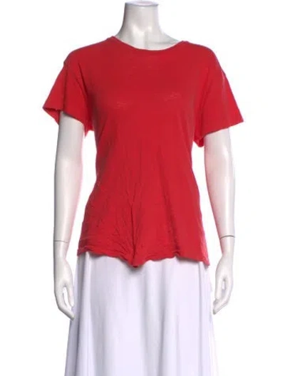 Pre-owned Frame Crew Neck Short Sleeve T-shirt In Red
