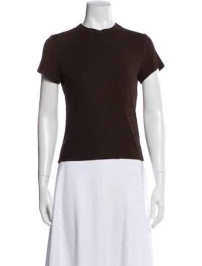 Pre-owned Frame Crew Neck Short Sleeve T-shirt W/ Tags In Brown