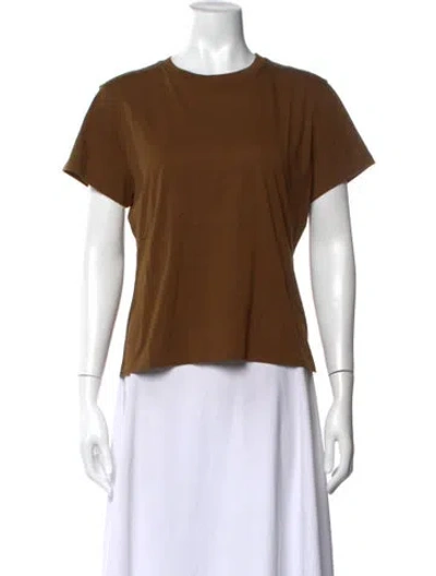Pre-owned Frame Crew Neck Short Sleeve T-shirt W/ Tags In Brown