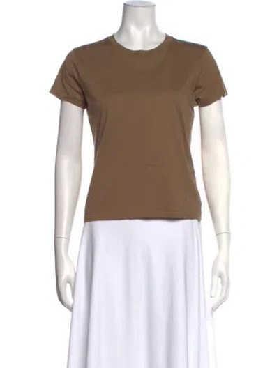 Pre-owned Frame Crew Neck Short Sleeve T-shirt W/ Tags In Brown