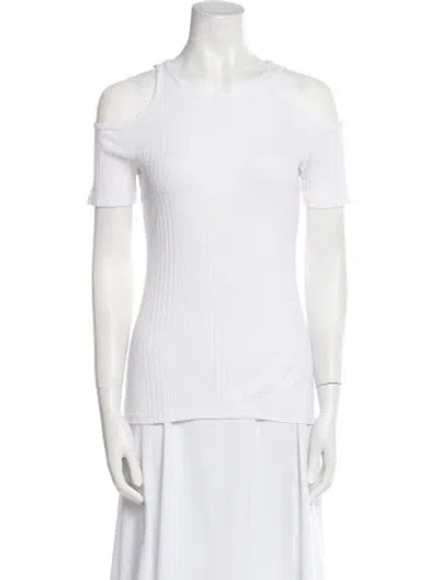 Pre-owned Frame Crew Neck Short Sleeve T-shirt In White