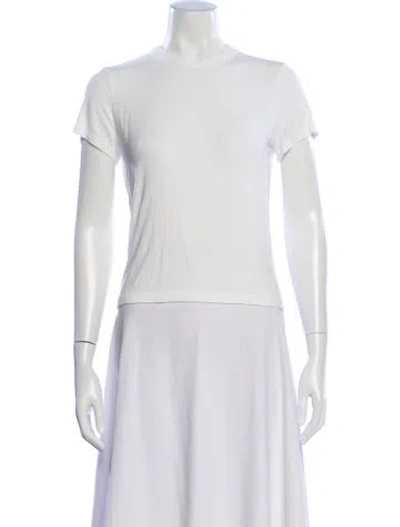 Pre-owned Frame Crew Neck Short Sleeve T-shirt In White