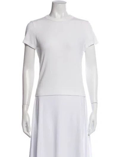 Pre-owned Frame Crew Neck Short Sleeve T-shirt In White