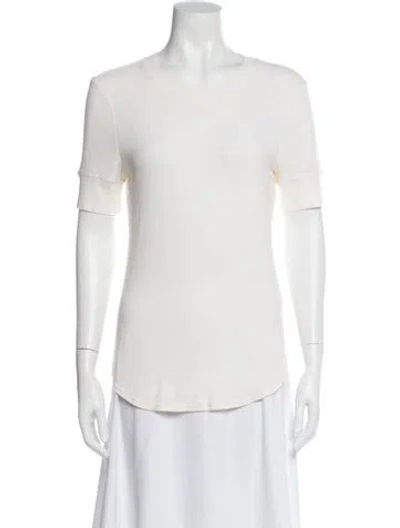 Pre-owned Frame Crew Neck Short Sleeve T-shirt In White