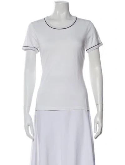 Pre-owned Frame Crew Neck Short Sleeve T-shirt In White