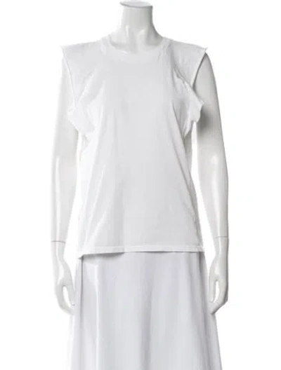 Pre-owned Frame Crew Neck Short Sleeve T-shirt In White