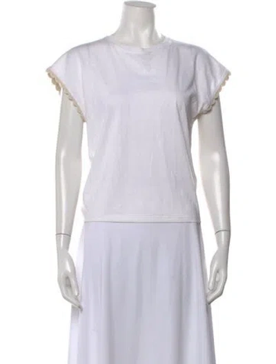 Pre-owned Frame Crew Neck Short Sleeve T-shirt In White