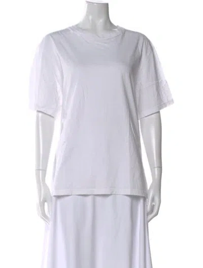 Pre-owned Frame Crew Neck Short Sleeve T-shirt In White