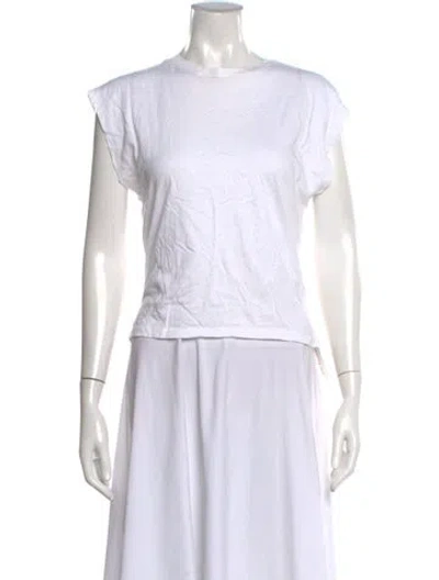 Pre-owned Frame Crew Neck Short Sleeve T-shirt In White