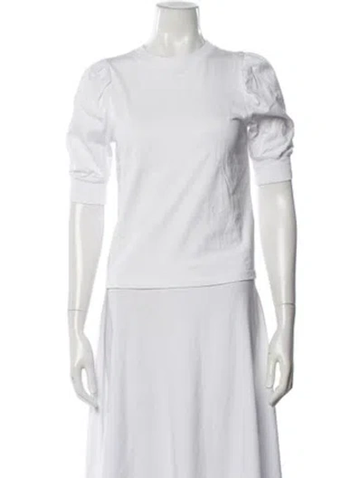 Pre-owned Frame Crew Neck Short Sleeve T-shirt In White