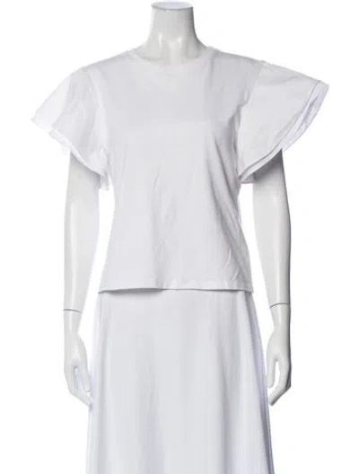 Pre-owned Frame Crew Neck Short Sleeve T-shirt In White