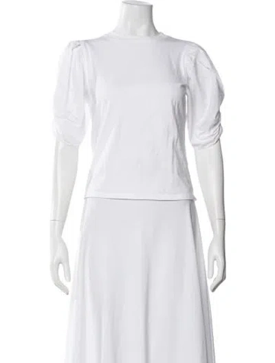 Pre-owned Frame Crew Neck Short Sleeve T-shirt In White