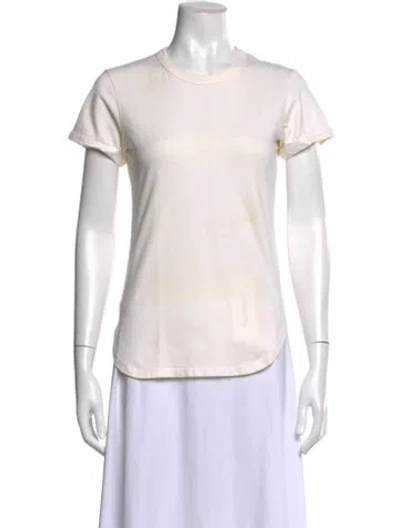Pre-owned Frame Crew Neck Short Sleeve T-shirt In White