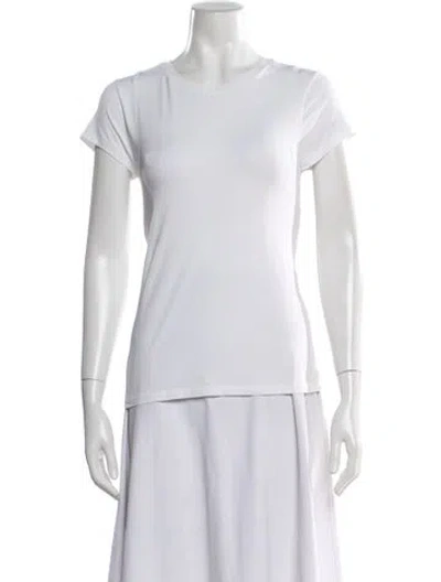 Pre-owned Frame Crew Neck Short Sleeve T-shirt In White