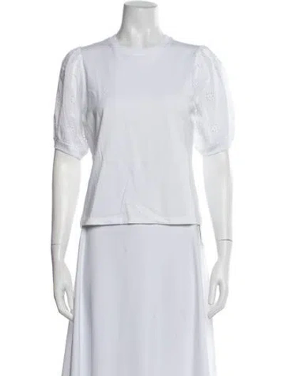Pre-owned Frame Crew Neck Short Sleeve T-shirt In White