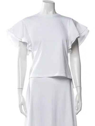 Pre-owned Frame Crew Neck Short Sleeve T-shirt In White