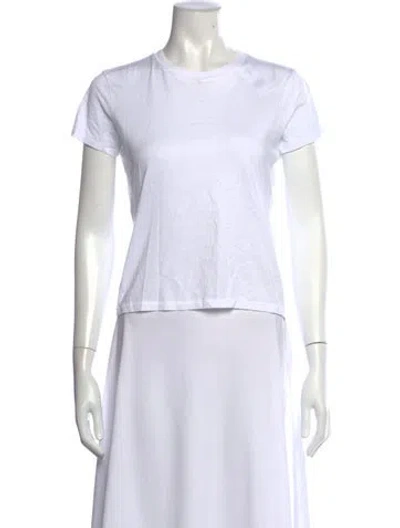 Pre-owned Frame Crew Neck Short Sleeve T-shirt In White