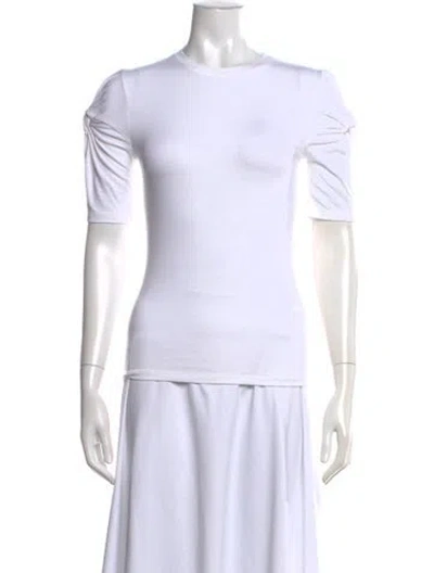 Pre-owned Frame Crew Neck Short Sleeve T-shirt In White