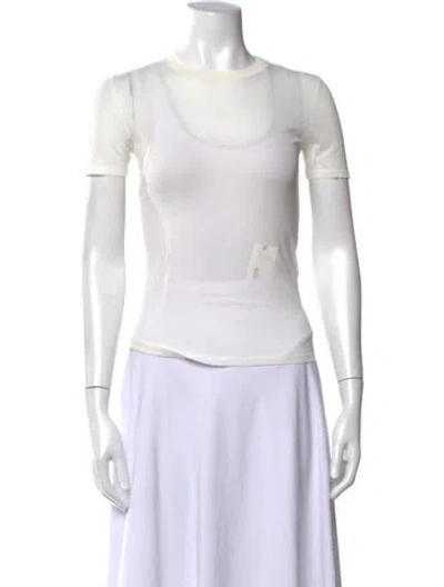 Pre-owned Frame Crew Neck Short Sleeve T-shirt In White