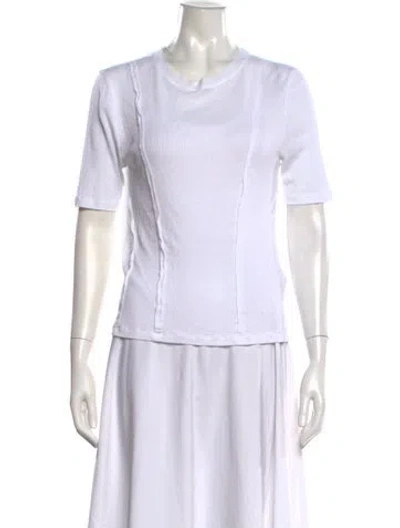 Pre-owned Frame Crew Neck Short Sleeve T-shirt In White