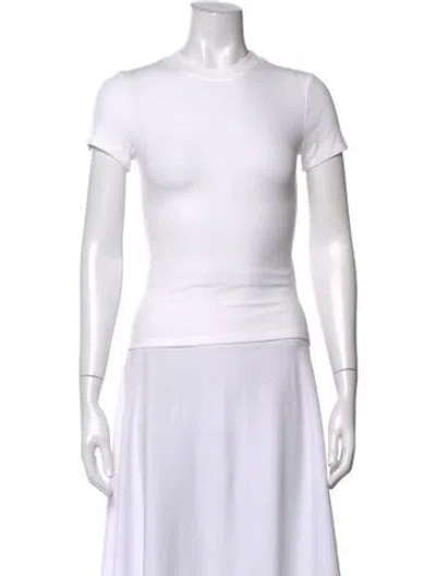 Pre-owned Frame Crew Neck Short Sleeve T-shirt In White