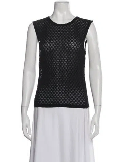 Pre-owned Frame Crew Neck Sleeveless Top In Gray
