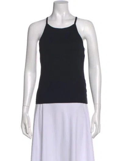 Pre-owned Frame Crew Neck Sleeveless Top W/ Tags In Black