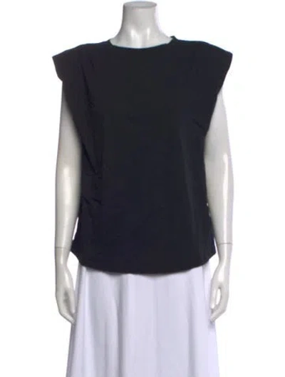 Pre-owned Frame Crew Neck Sleeveless Top W/ Tags In Black
