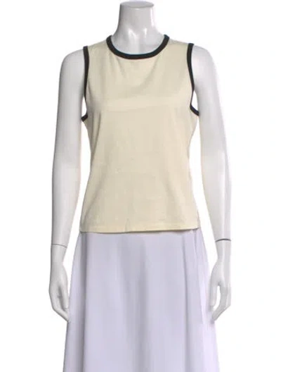 Pre-owned Frame Crew Neck Sleeveless Top W/ Tags In White