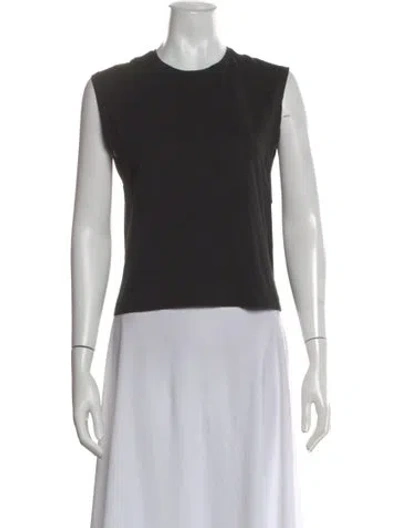Pre-owned Frame Crew Neck Sleeveless T-shirt In Black