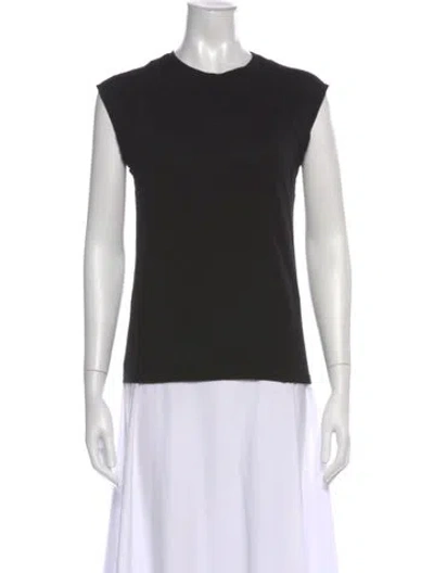 Pre-owned Frame Crew Neck Sleeveless T-shirt In Black