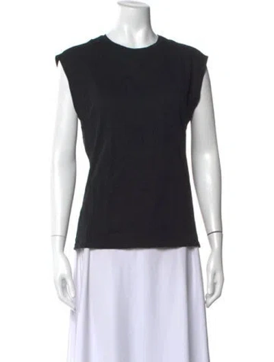 Pre-owned Frame Crew Neck Sleeveless T-shirt In Black