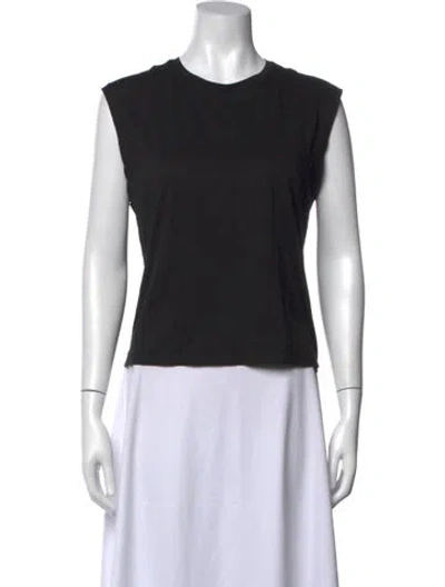 Pre-owned Frame Crew Neck Sleeveless T-shirt In Black