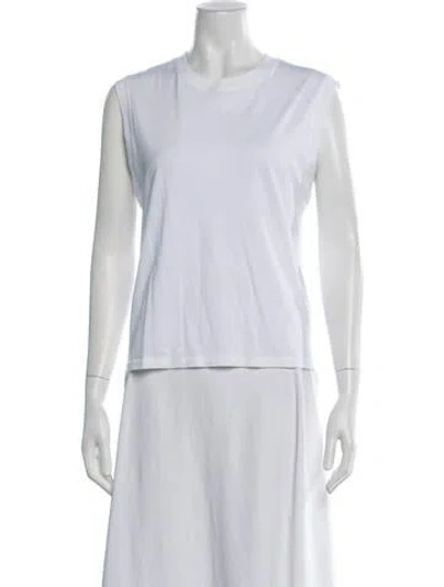 Pre-owned Frame Crew Neck Sleeveless T-shirt In White