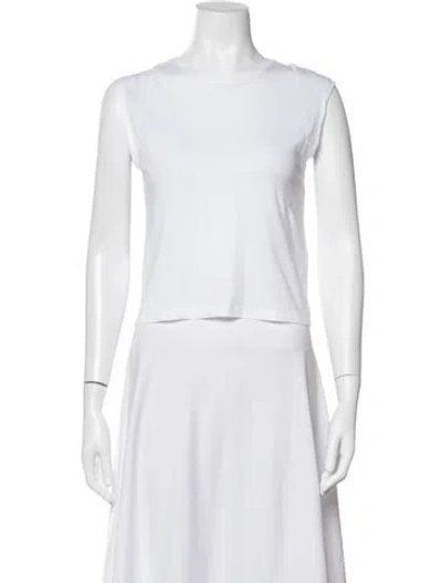 Pre-owned Frame Crew Neck Sleeveless T-shirt In White