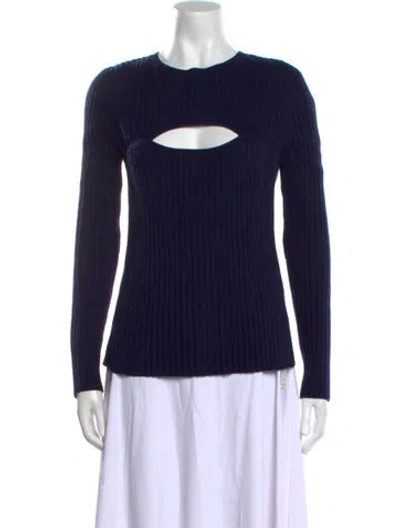 Pre-owned Frame Crew Neck Sweater In Blue
