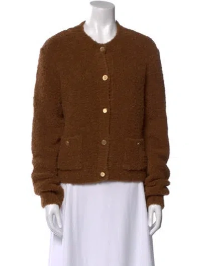 Pre-owned Frame Crew Neck Sweater In Brown