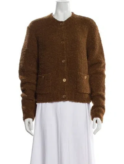 Pre-owned Frame Crew Neck Sweater In Brown