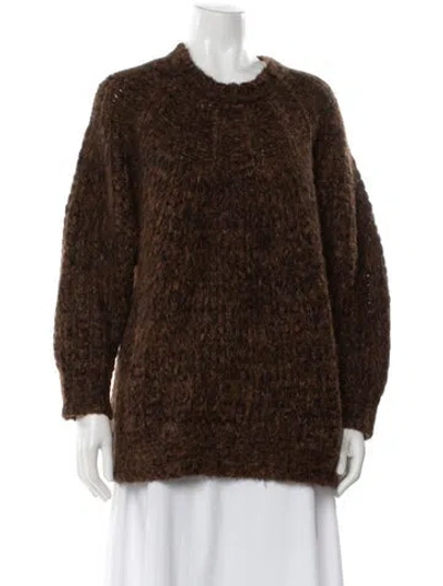 Pre-owned Frame Crew Neck Sweater In Brown