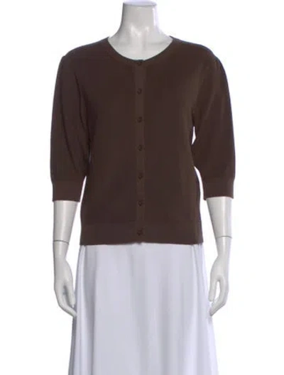 Pre-owned Frame Crew Neck Sweater In Brown