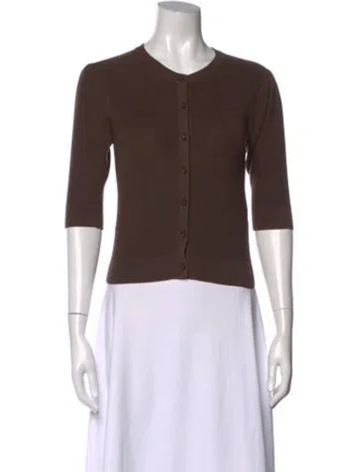 Pre-owned Frame Crew Neck Sweater In Brown