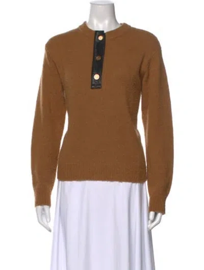Pre-owned Frame Crew Neck Sweater In Brown