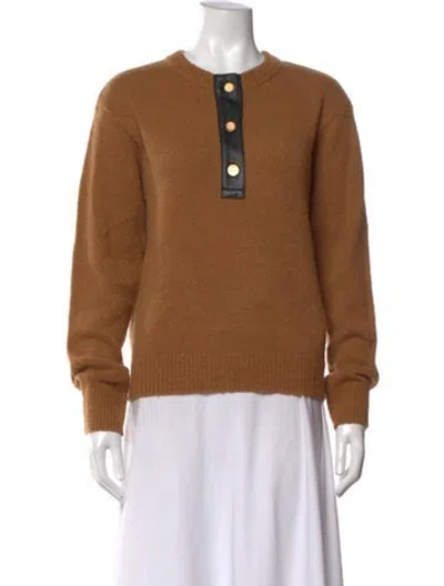 Pre-owned Frame Crew Neck Sweater In Brown