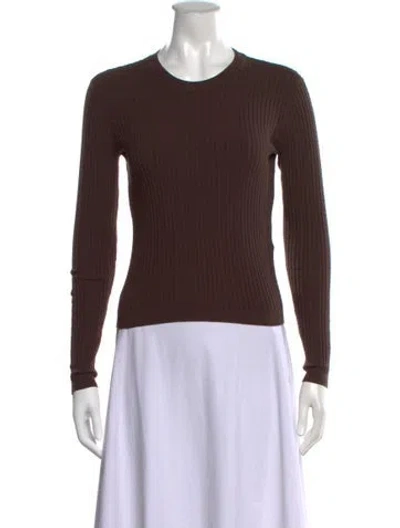 Pre-owned Frame Crew Neck Sweater In Brown