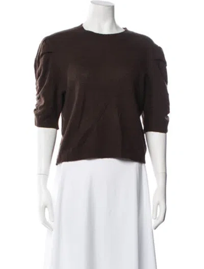 Pre-owned Frame Crew Neck Sweater In Brown